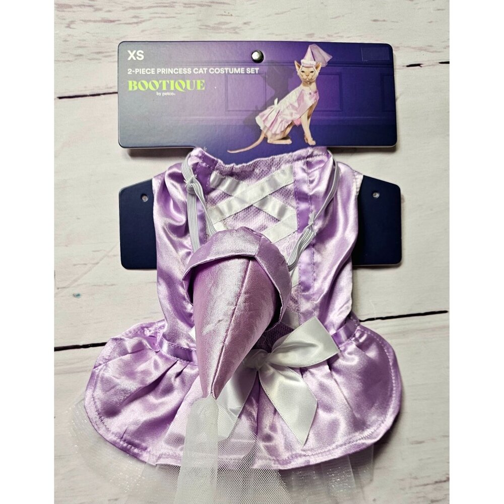 BOOTIQUE XS PURPLE PRINCESS 2 PIECE CAT COSTUME SET BRAND NEW!!